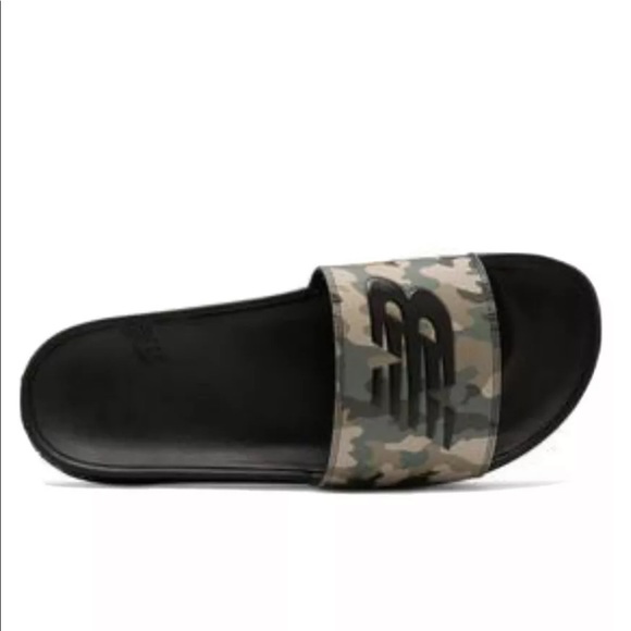 New Balance SMF200CP Men’s Camouflage Slides Sandals Black/ Green 16 - Picture 4 of 8